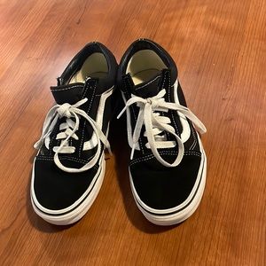 VANS Black lace up size 7 .